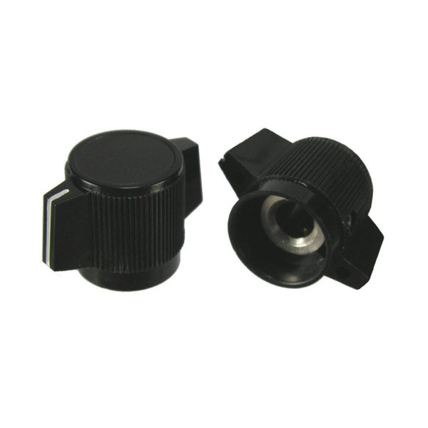 Black Pointer Knob With Indicator-1/4" Shaft - Click Image to Close